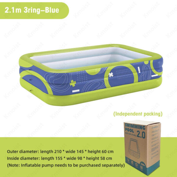 Big Swimming Pools 210CM Inflatable Swimming Pools Outdoor Portable For Kids Family Babies Bath country house Removable Pools - Image 2