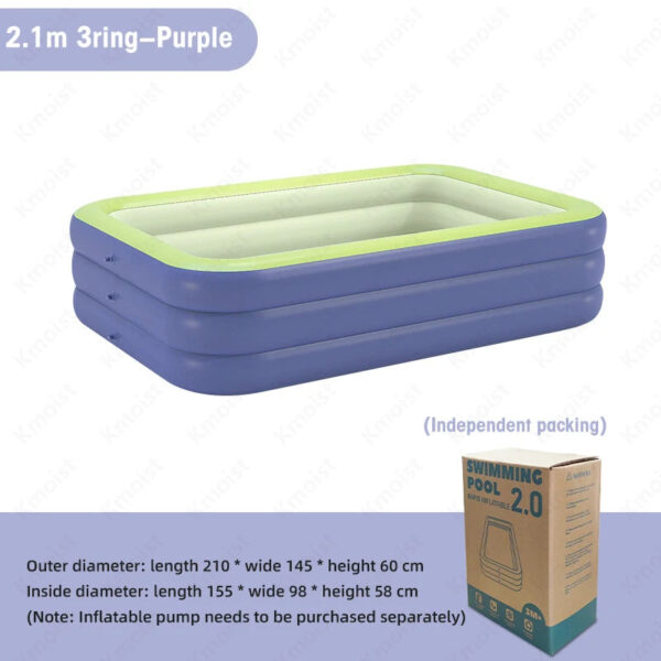 Big Swimming Pools 210CM Inflatable Swimming Pools Outdoor Portable For Kids Family Babies Bath country house Removable Pools - Image 9