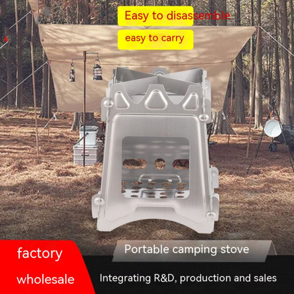 Portable Stainless Steel Folding Camping Stove - Outdoor Camping - Image 8